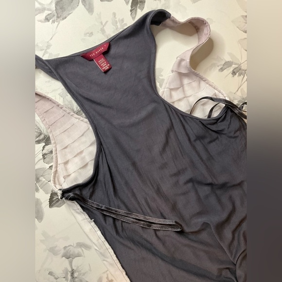Ted Baker Pink white purple/gray ombre razor back tank top size 1 - Picture 6 of 11